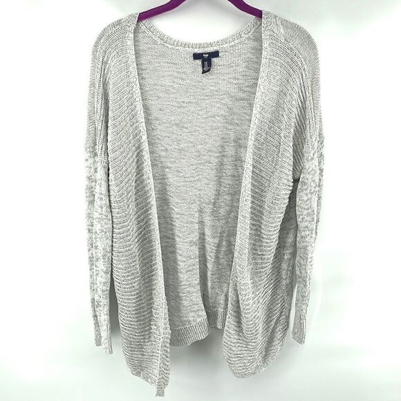 Gap light grey gray marked open front cardigan sweater EUC small - Picture 11 of 12
